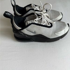 Nike Air Max 270 White and Black Size 1 Boys